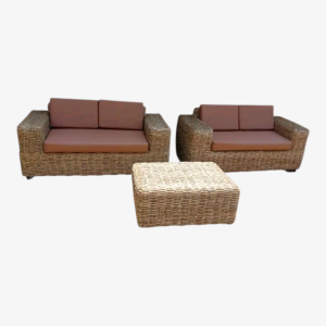 Modern Outdoor Wicker Set with Brown Cushions | SFS Wicker