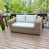 2 seater wicker sofa