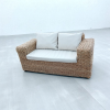 2 seater wicker sofa